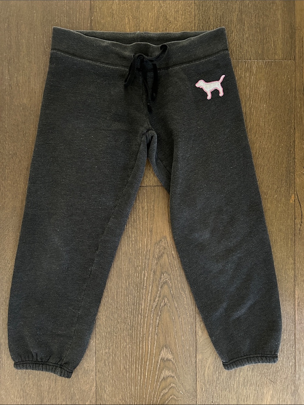 Y2K Pink Academy Cropped Sweatpants - Picture 3 of 9